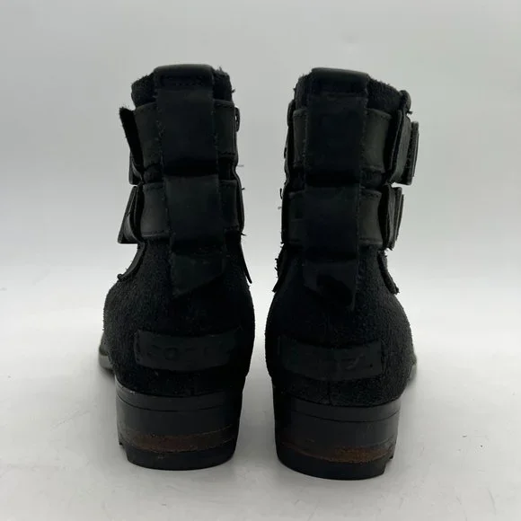 Sorel  NL3080-010 Boots Women's Size 9 Lolla Ankle Bootie Leather Zip Buckle - Picture 9 of 11